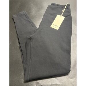 MATE The Label Organic Cotton Stretch Full Length Legging Black Size M Style 373